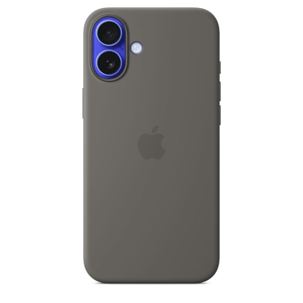 Funda de silicón para el iPhone 16 Plus con MagSafe - Gris piedra