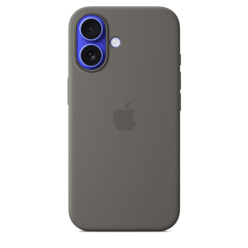 Funda de silicón para el iPhone 16 con MagSafe - Gris piedra