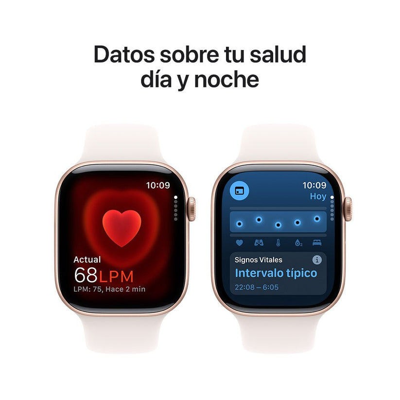 El Apple Watch Series 10 GPS • Caja de aluminio color oro rosa de