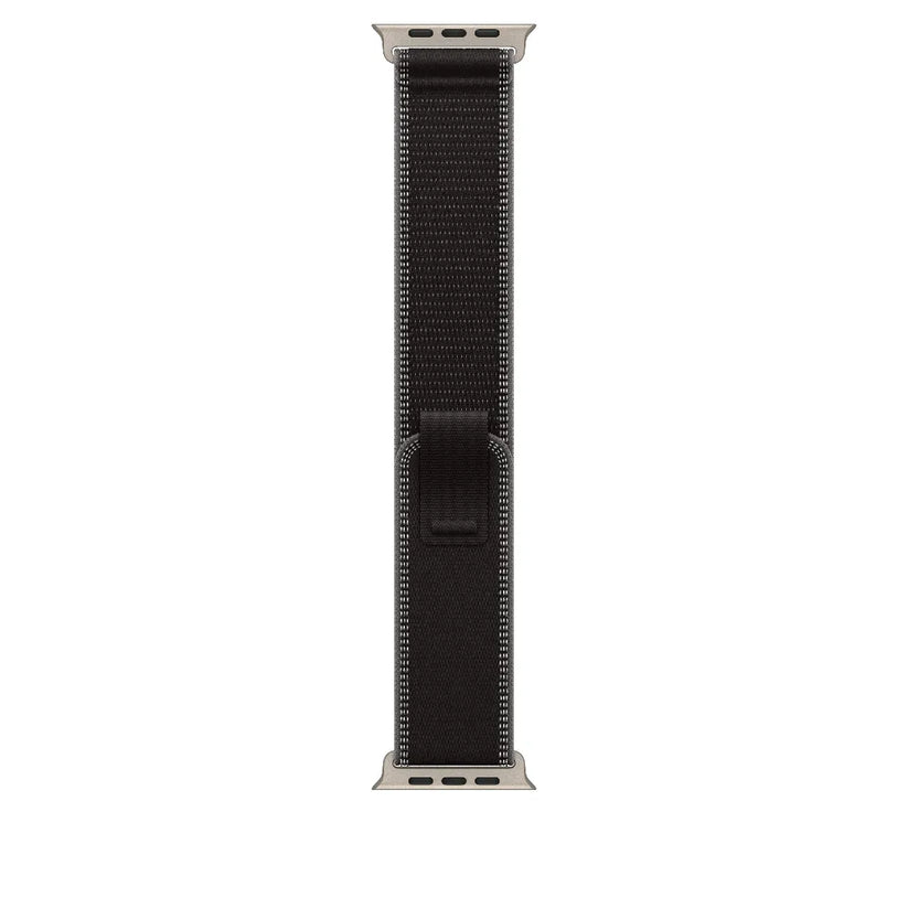 Correa Trail color negro/carbón para caja de 49 mm – M/L – Acabado de titanio natural