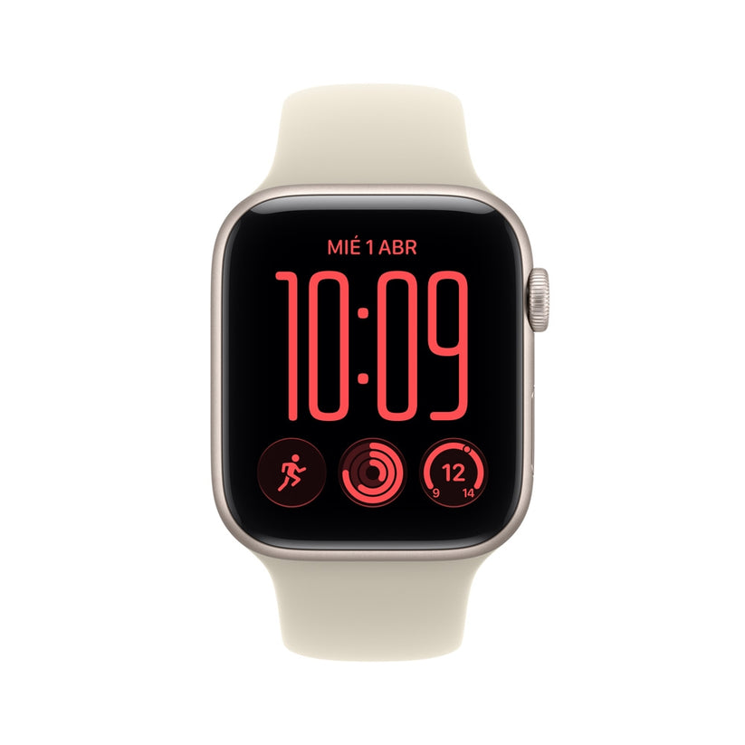 Apple_Watch_SE_3_GPS_caja_de_aluminio_blanco_estelar_de_44_mm_correa_deportiva_color_arena_S_M_Imagen_posicion_2_iShop_Peru