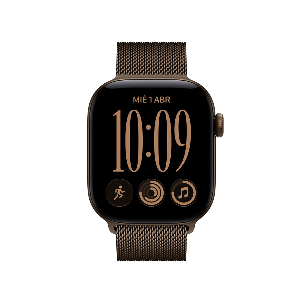 Apple_Watch_Series_12_GPS_Cellular_caja_de_aluminio_color_bronce_oscuro_de_42_mm_correa_estilo_milanes_color_bronce_oscuro_Imagen_posicion_2_iShop_Peru