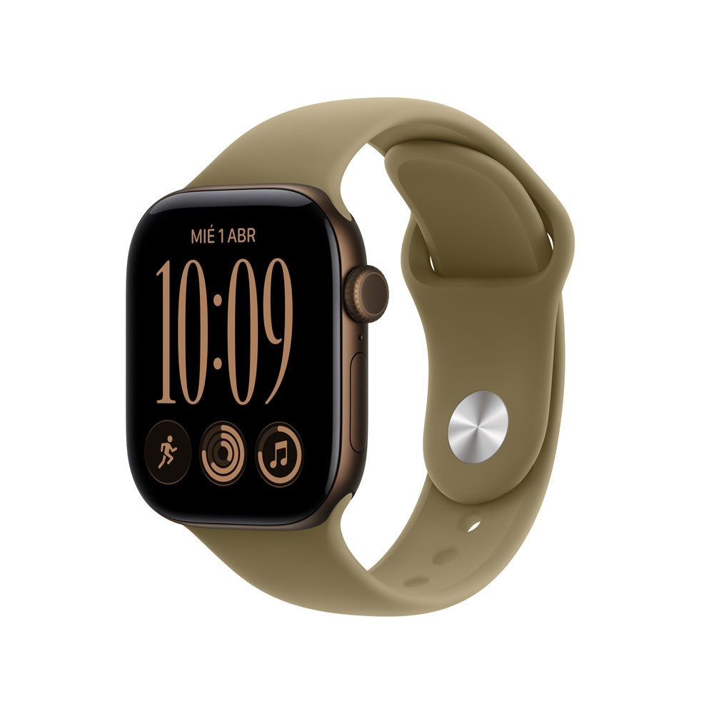 Apple_Watch_Series_12_GPS_Cellular_caja_de_aluminio_color_bronce_oscuro_de_42_mm_correa_deportiva_color_oliva_S_M_Imagen_posicion_1_iShop_Peru