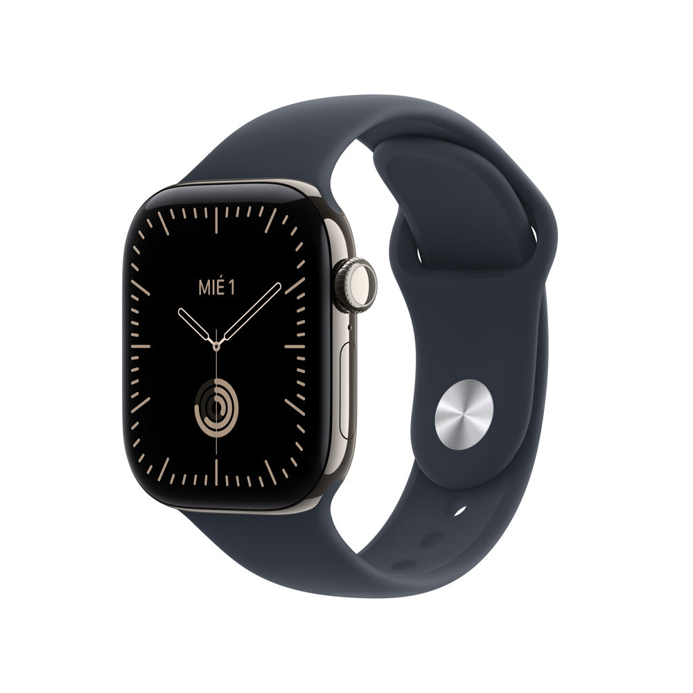 Apple_Watch_Series_12_GPS_Cellular_caja_de_titanio_natural_de_42_mm_correa_deportiva_azul_marino_S_M_Imagen_posicion_1_iShop_Peru