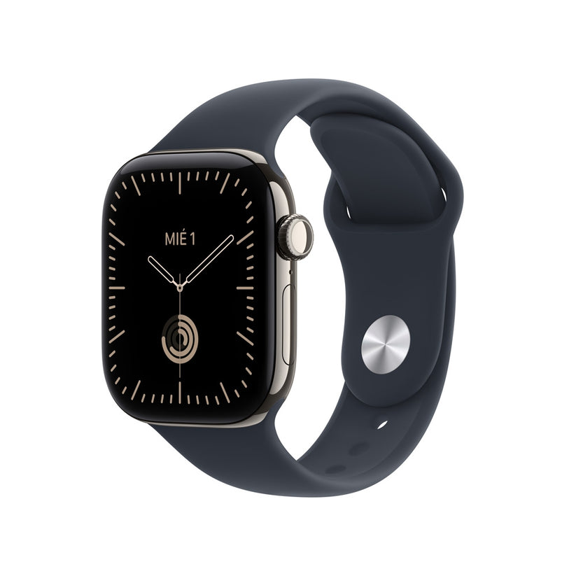 Apple_Watch_Series_12_GPS_Cellular_caja_de_titanio_natural_de_42_mm_correa_deportiva_azul_marino_S_M_Imagen_posicion_1_iShop_Peru