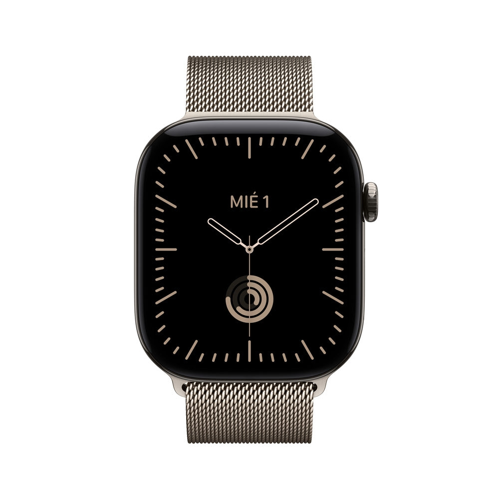 Apple_Watch_Series_12_GPS_Cellular_caja_de_titanio_natural_de_46_mm_correa_estilo_milanes_color_natural_S_M_Imagen_posicion_2_iShop_Peru