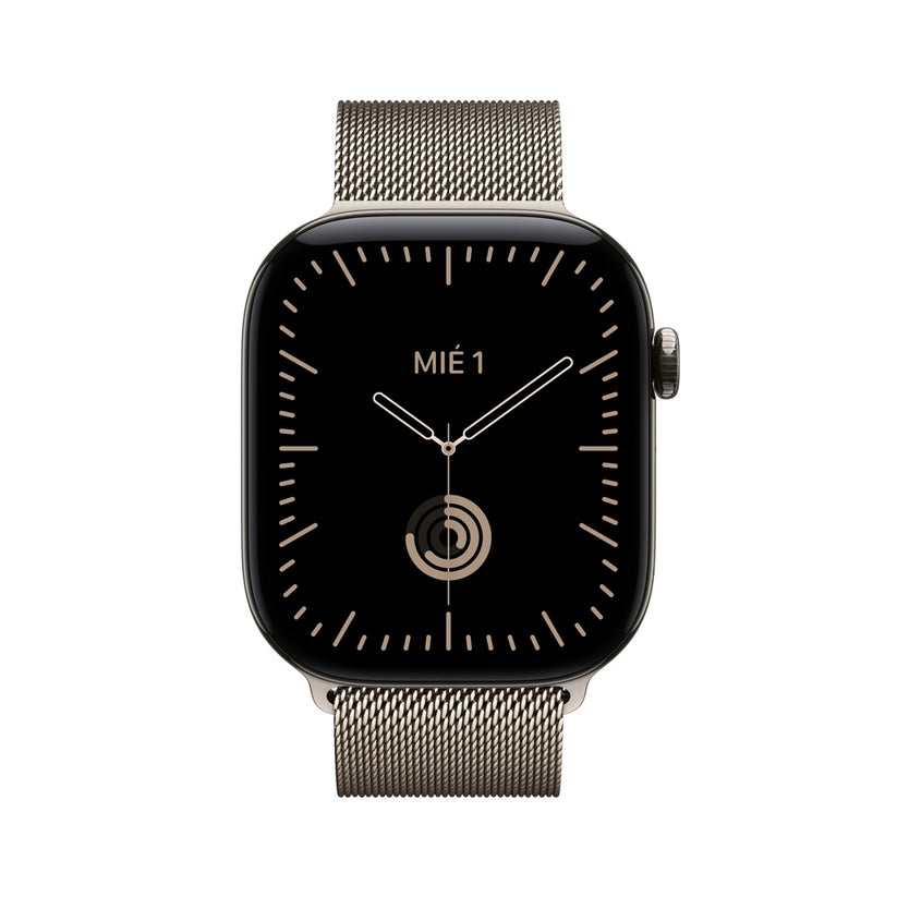 Apple_Watch_Series_12_GPS_Cellular_caja_de_titanio_natural_de_46_mm_correa_estilo_milanes_color_natural_S_M_Imagen_posicion_2_iShop_Peru