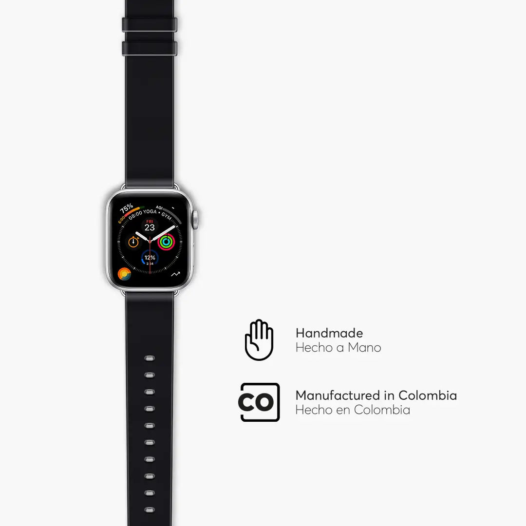 Correa cuero NCO para Apple Watch todas las tallas - Negro