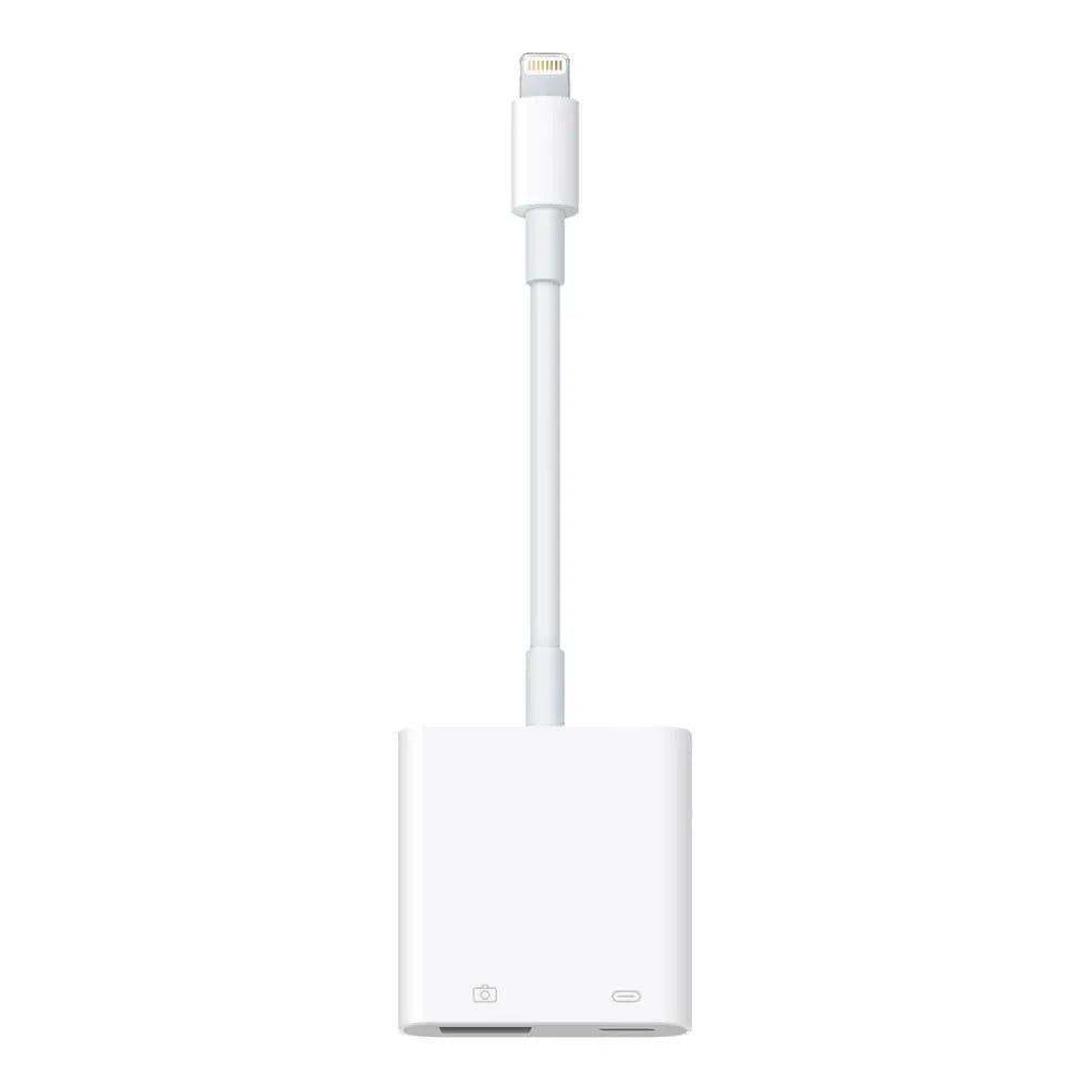 Adaptador de Lightning a USB-A y Lightning para cámaras - Blanco