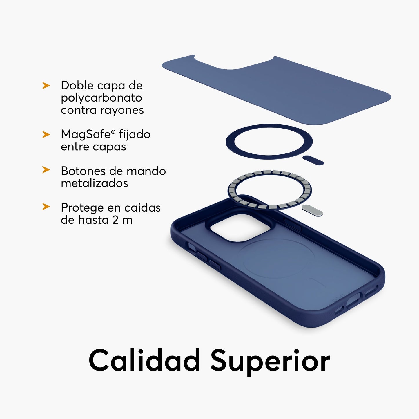 Case NCO SafeCase Lite para iPhone 15 Pro con MagSafe - Azul