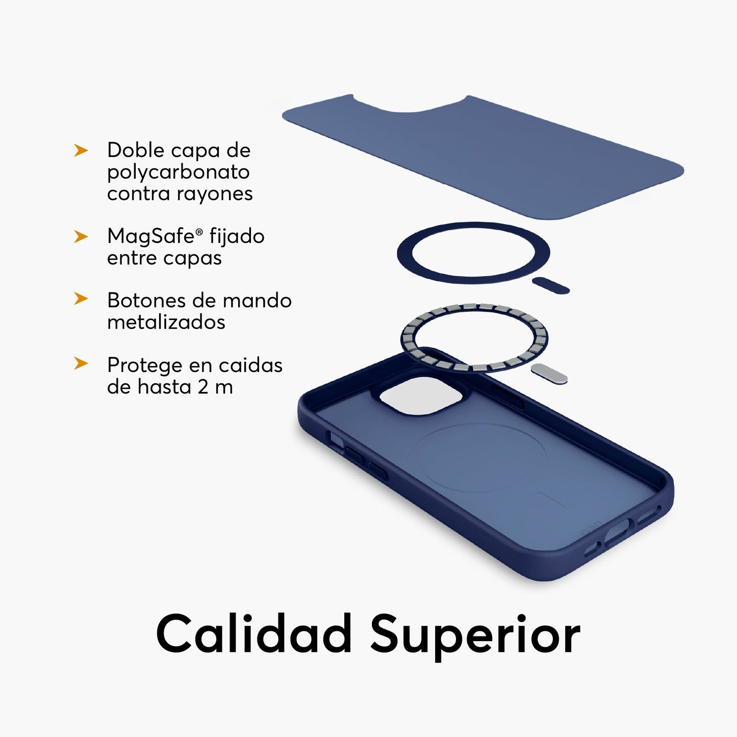 Case NCO SafeCase Lite para iPhone 15 con MagSafe - Azul