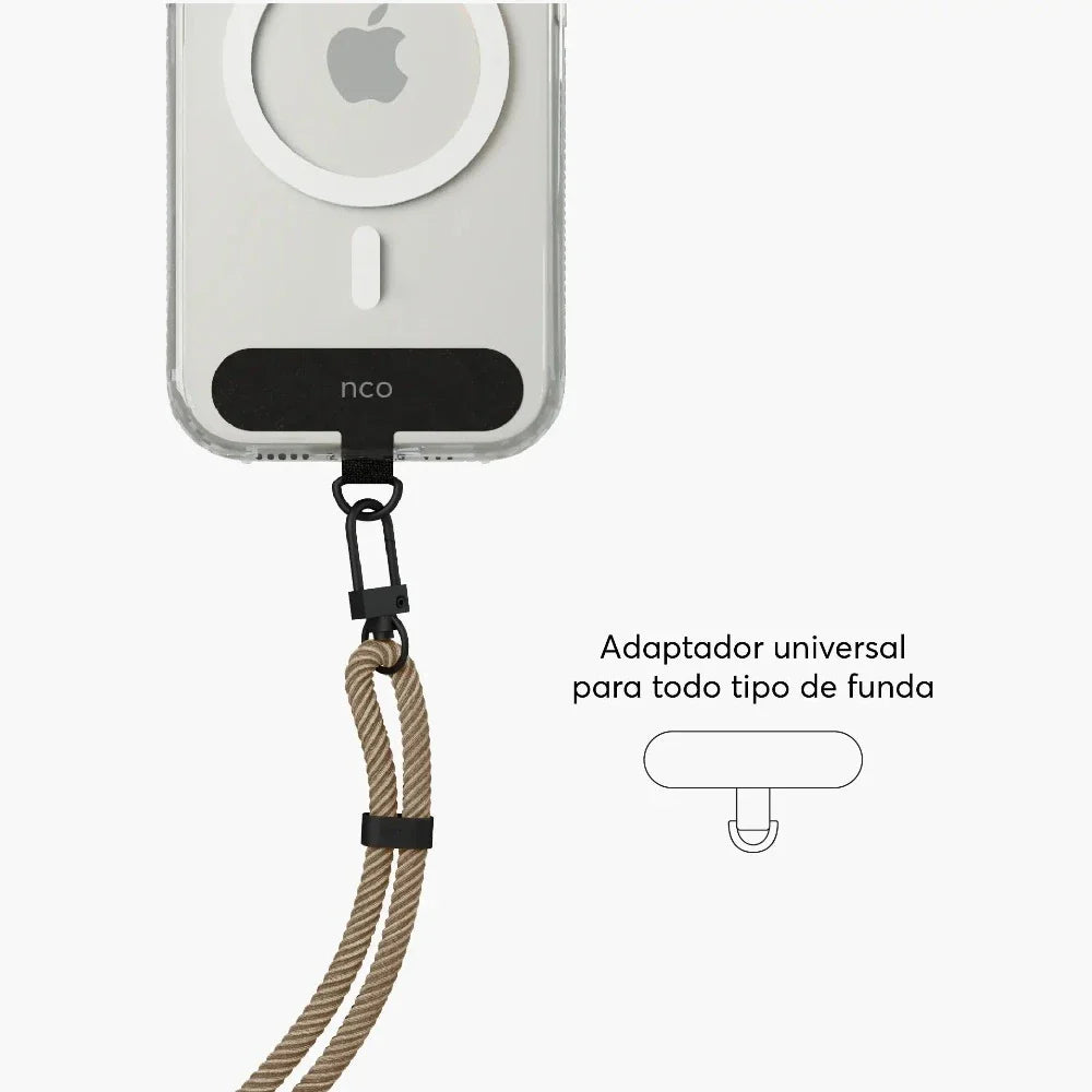 Cuerda cruzada NCO para iPhone - Beige