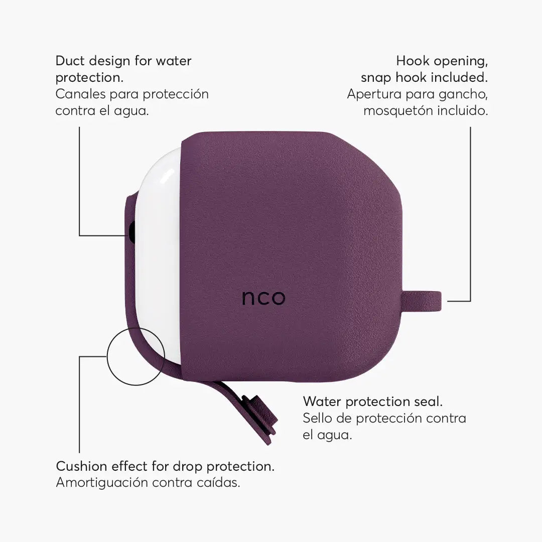 Case NCO SiliconeGuard para Airpods 3 - Morado Oscuro