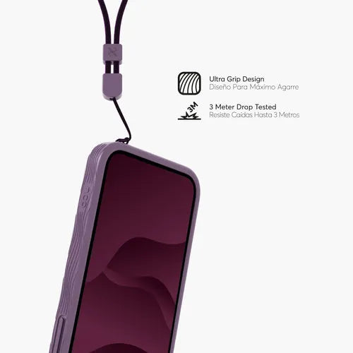 Case NCO SafeCase GRIP con MagSafe para iPhone 14 Pro - Morado