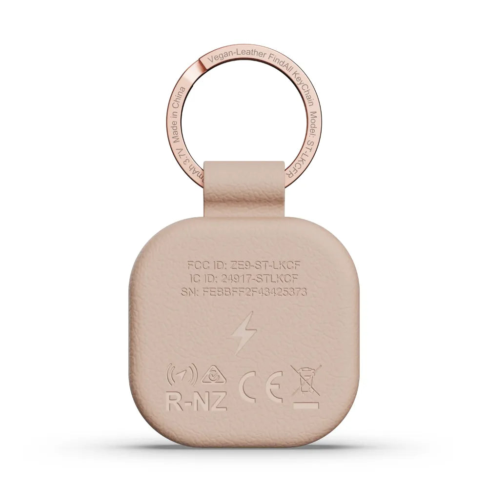 Llavero de Cuero Vegano Satechi Compatible con Find My - Rosa Arena