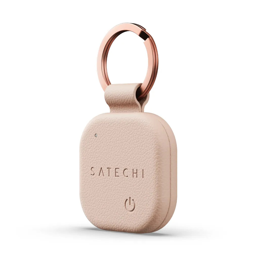 Llavero de Cuero Vegano Satechi Compatible con Find My - Rosa Arena