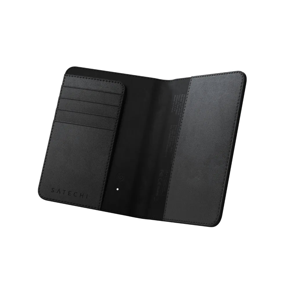 Funda para Pasaporte Satechi Compatible con FindMy Cuero Vegano - Negro