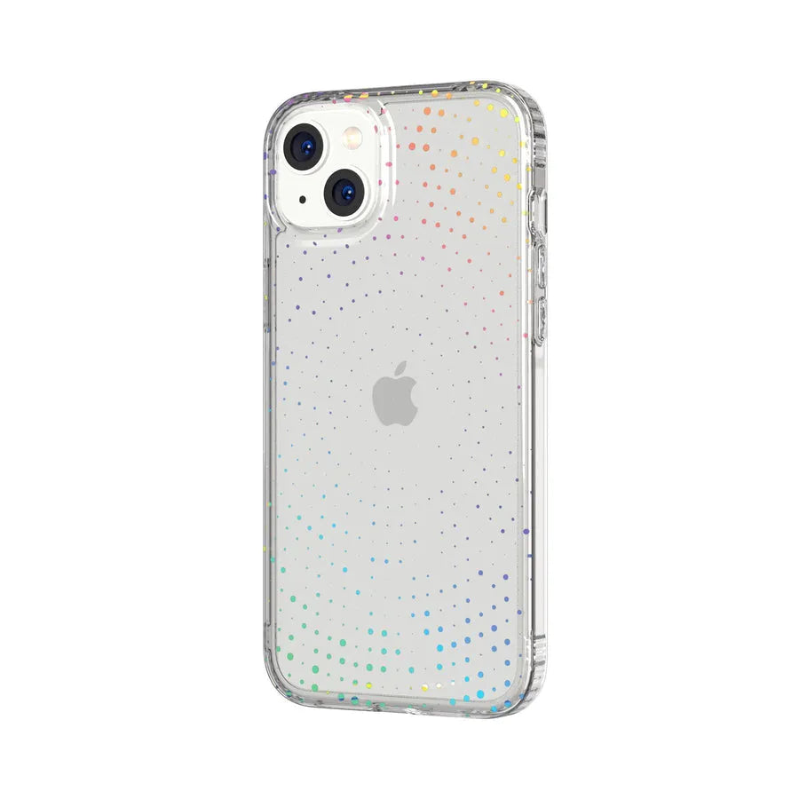 Case Tech21 Evo Sparkle para iPhone 14 Plus - Transparente Multicolor