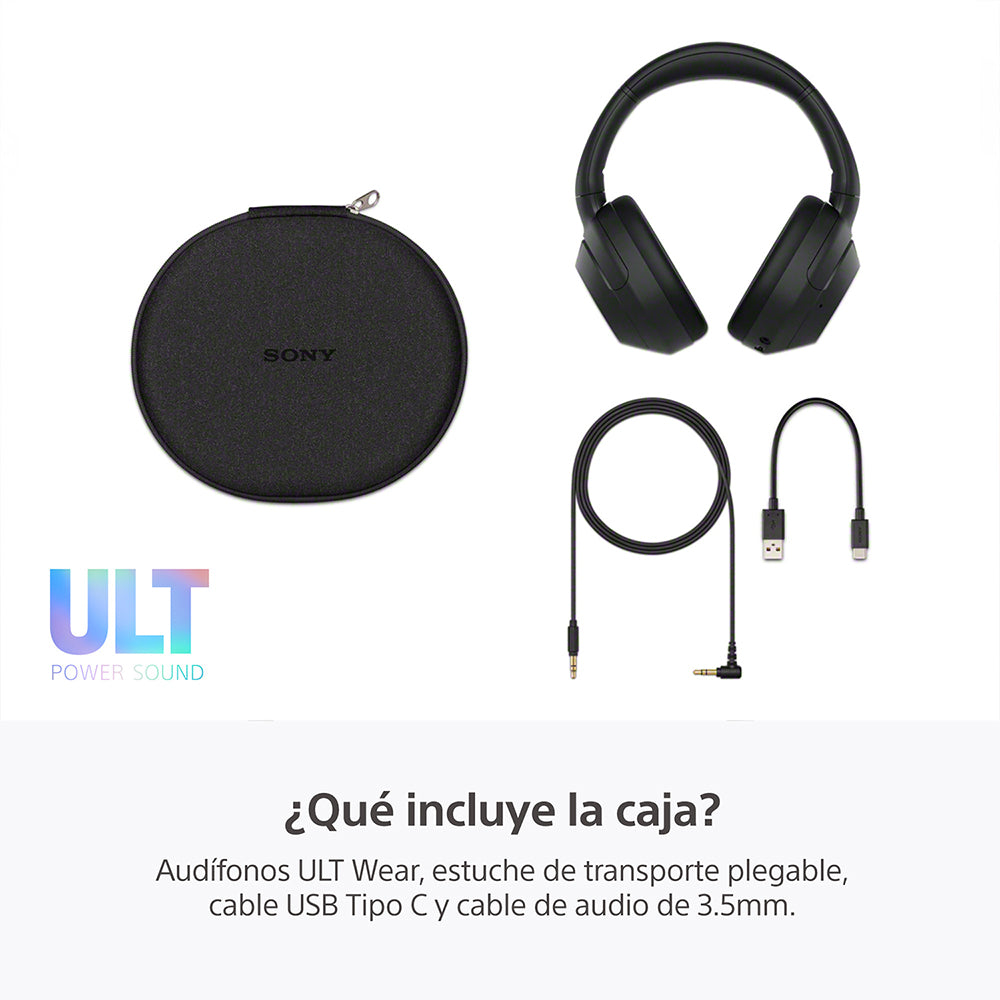 Audífonos Sony Inalámbricos con Cancelación de Ruido Around Ear WHULT900N - Negro