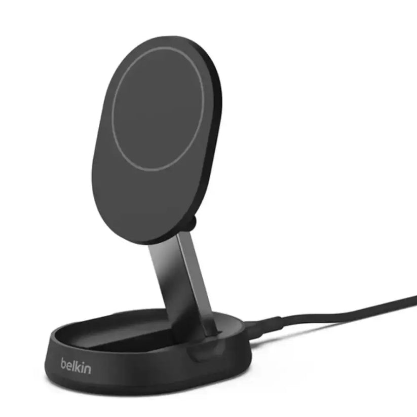 Soporte de carga inalámbrica magnetica convertible Belkin para iPhone con Qi2 15W - Negro