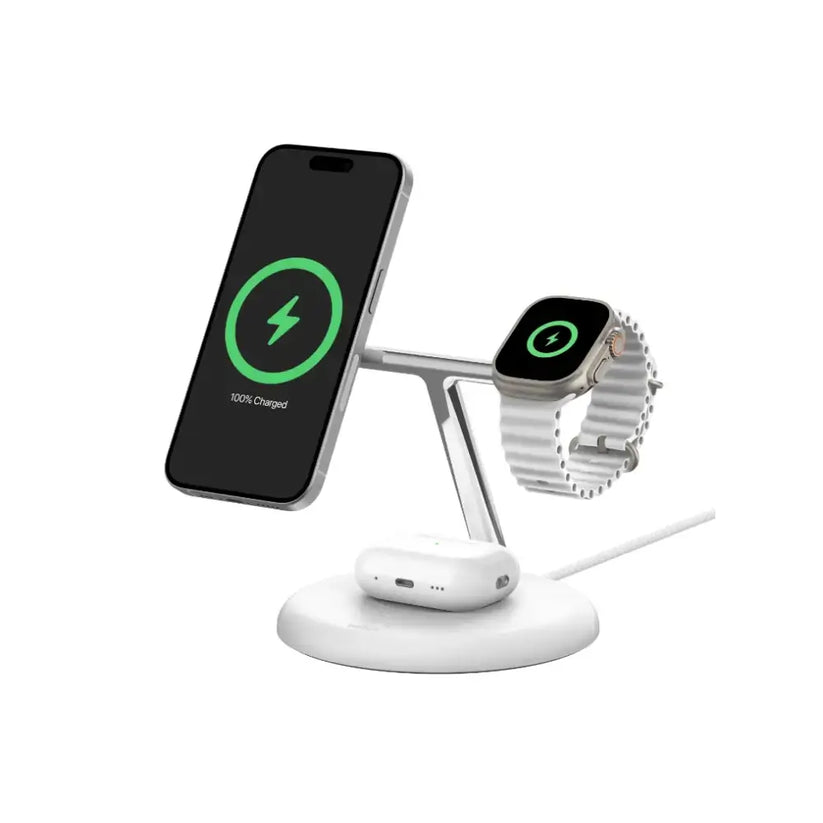 Base de Carga Inalambrica Belkin en con Qi2 Blanco iShop Perú