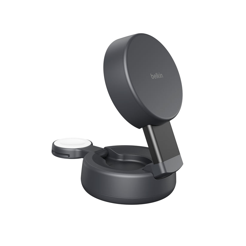Base_de_Carga_inalámbrica_Belkin_Qi2_25W_2_en_1_Ultra_Charge_Pro_Gris_Posición_1_iShop_Perú