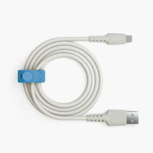 Cable Trenzado NCO PowerLite 1m USB-A a Lightning - Blanco Estrella