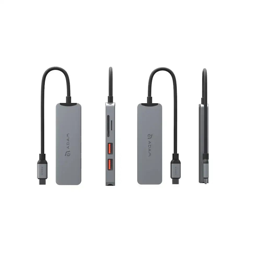 Adam Elements Adaptador Multipuertos CASA HUB A05 USB-C 5-en-1 - Gris