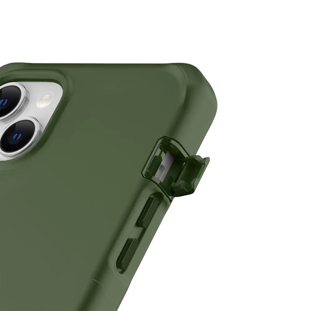 ItSkins Funda Vault R Solid con MagSafe para iPhone 13/14 - Verde Oliva