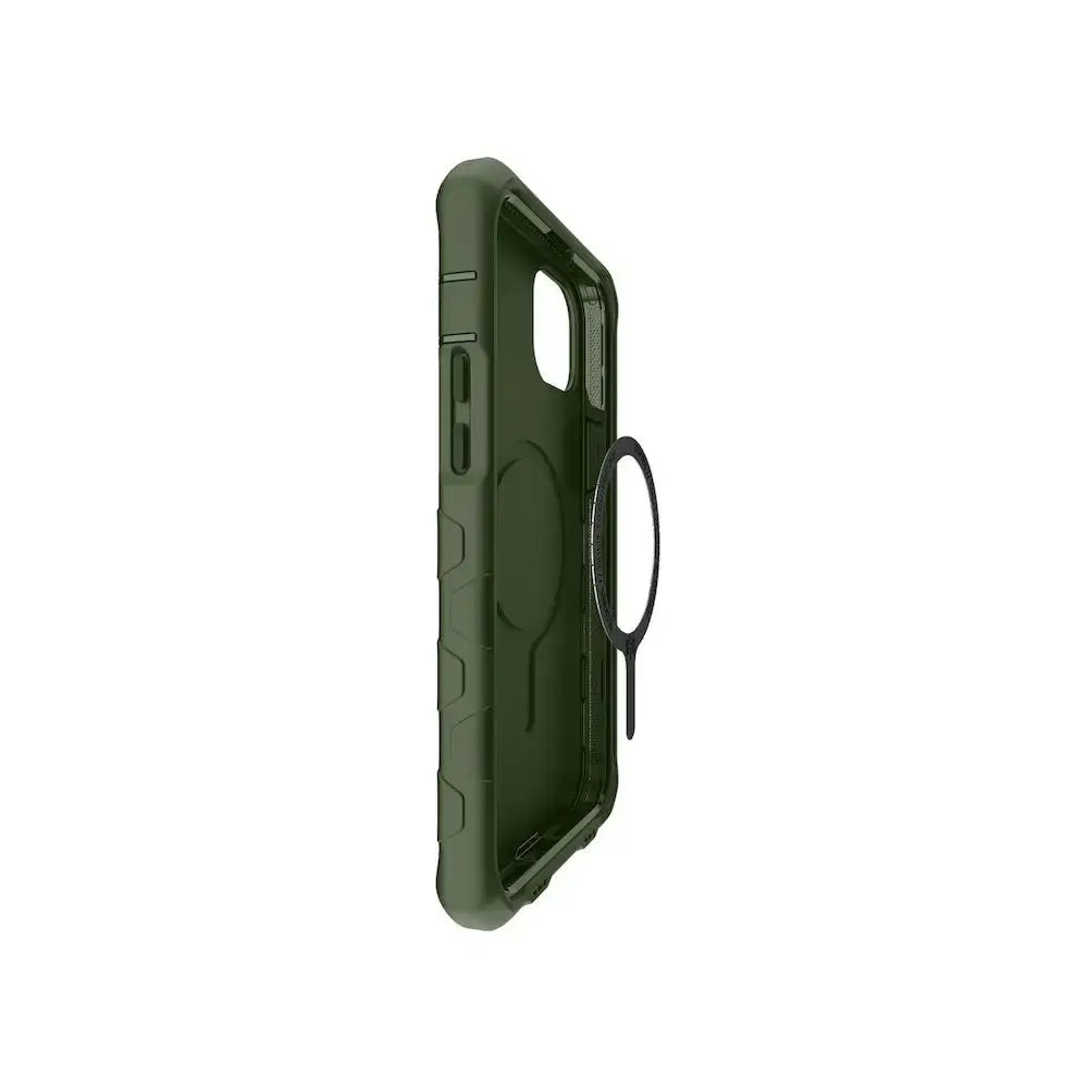 ItSkins Funda Vault R Solid con MagSafe para iPhone 13/14 - Verde Oliva