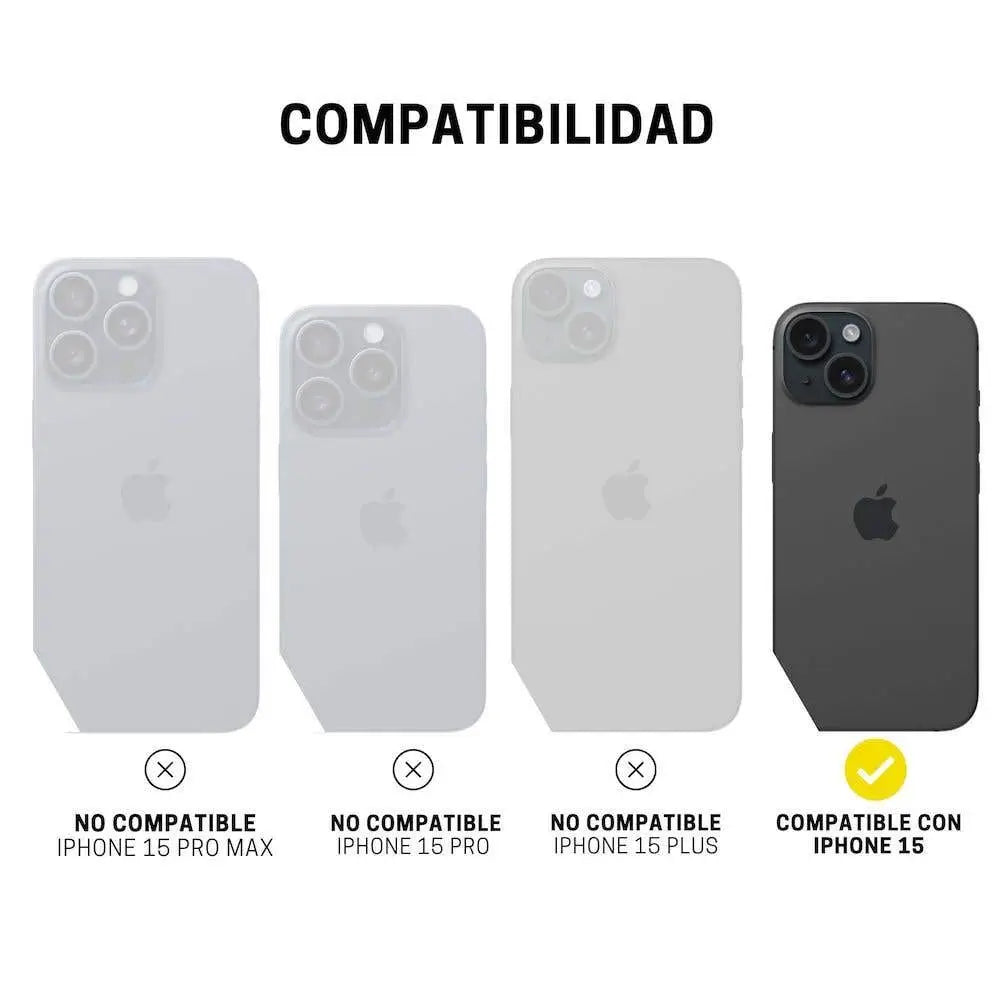 ItSkins Case Supreme R Clear con MagSafe para iPhone 15/14 - Negro