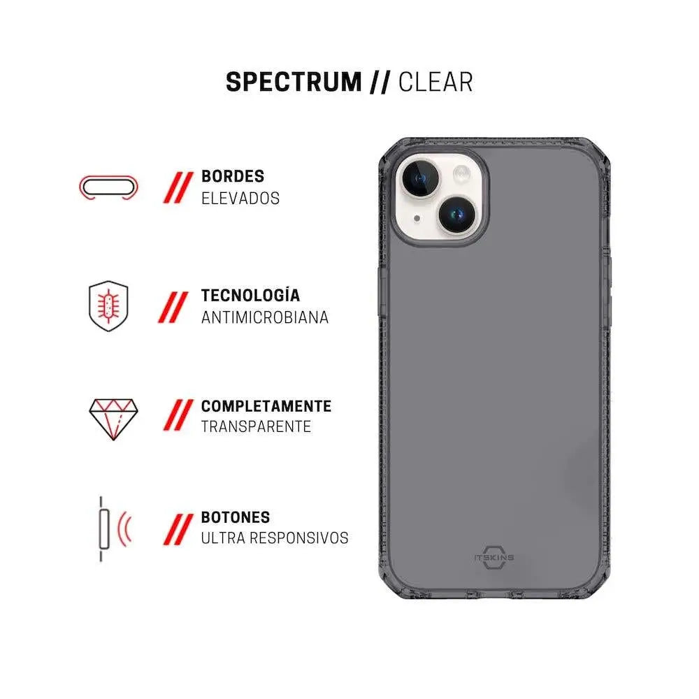 ItSkins Case Spectrum R Clear para iPhone 15/14 - Gris