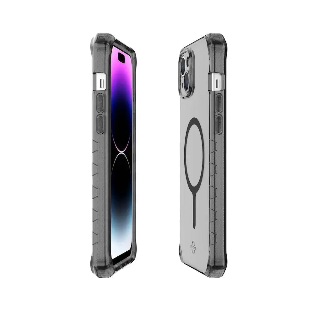 Case Itskins Supreme R Clear para iPhone 15 Plus con Magsafe - Grafito