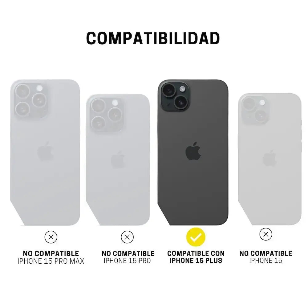 Case Itskins Supreme R Clear para iPhone 15 Plus con Magsafe - Grafito