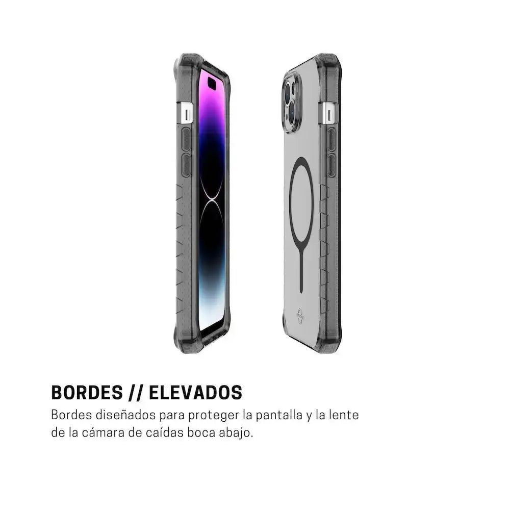 Case Itskins Supreme R Clear para iPhone 15 Plus con Magsafe - Grafito