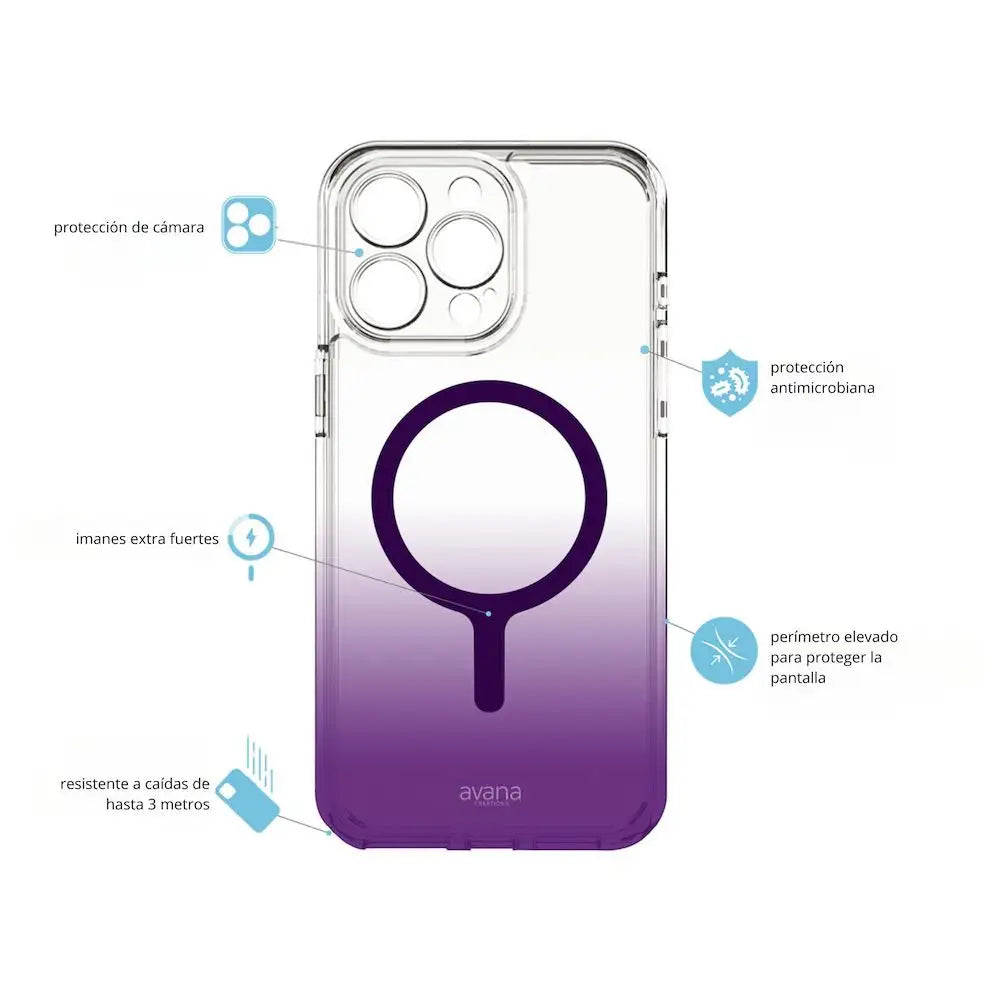 Case Avana Sunrise para iPhone 15 Pro Max con Magsafe - Lavanda