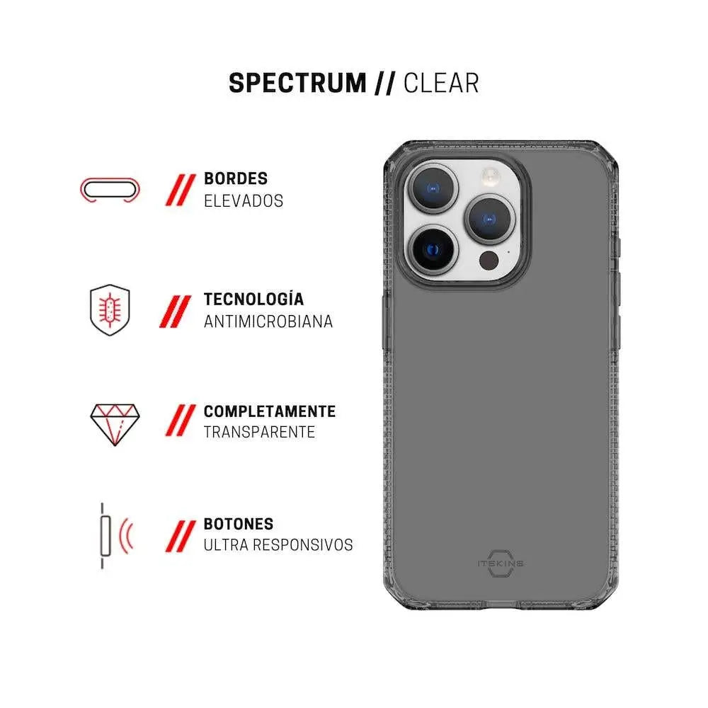 ItSkins Case Spectrum R Clear para iPhone 15 Pro Max - Gris