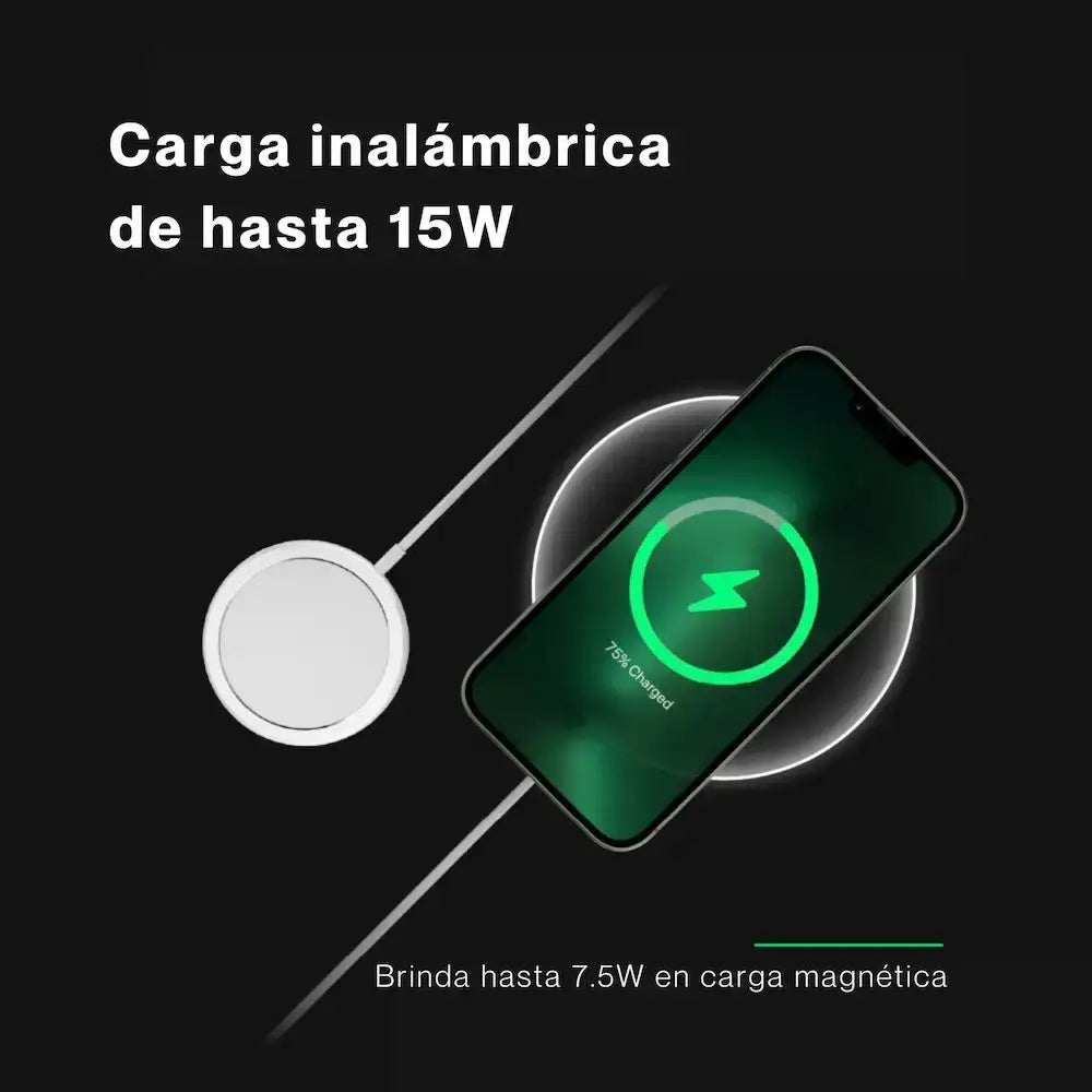 Cargador Magnético Adam Elements OMNIA M con Adaptador de corriente 33W - Blanco