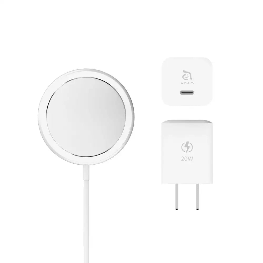 Cargador Magnético Adam Elements OMNIA M con Adaptador de corriente 33W - Blanco