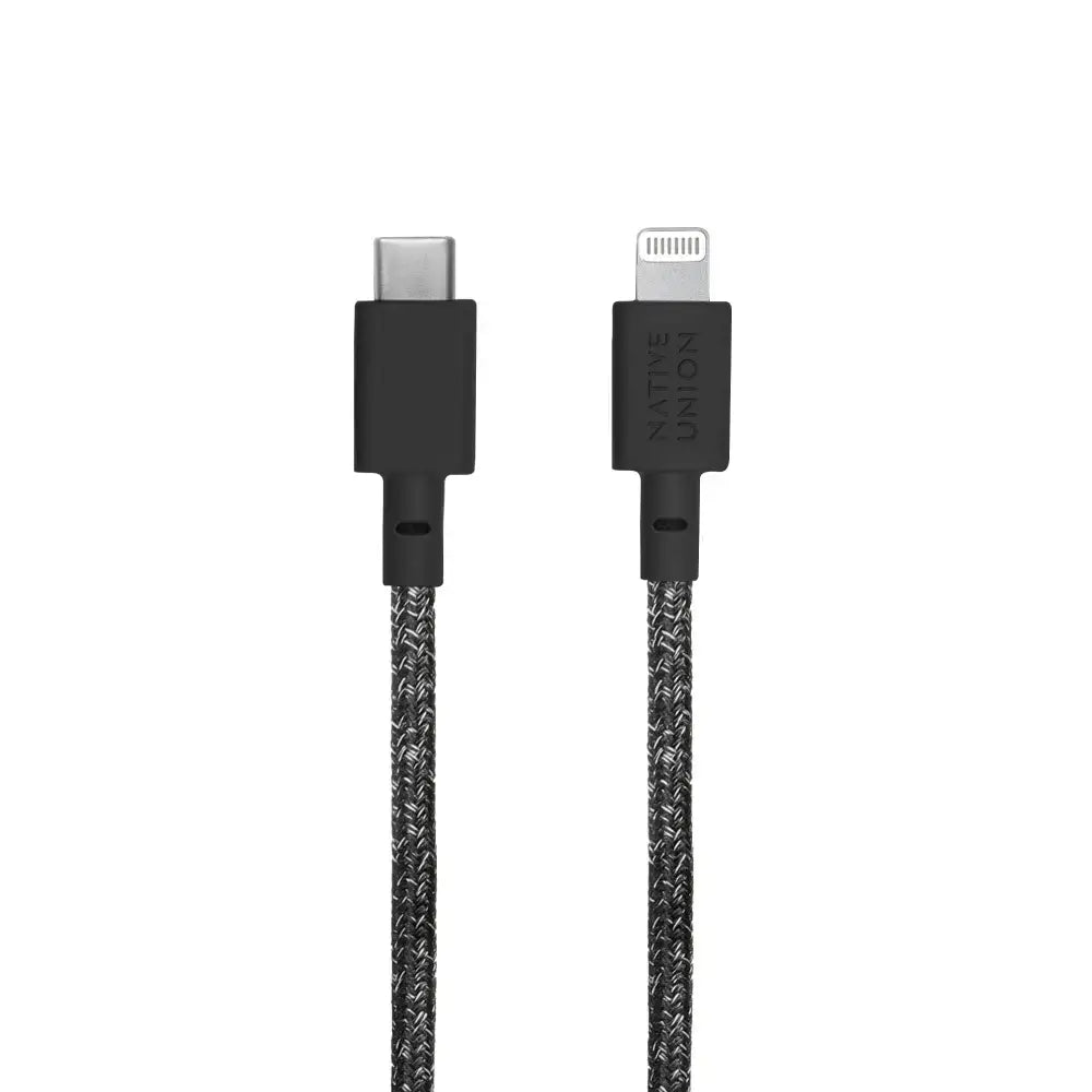 Cable lightning Native Union trenzado con correa 3m - Negro