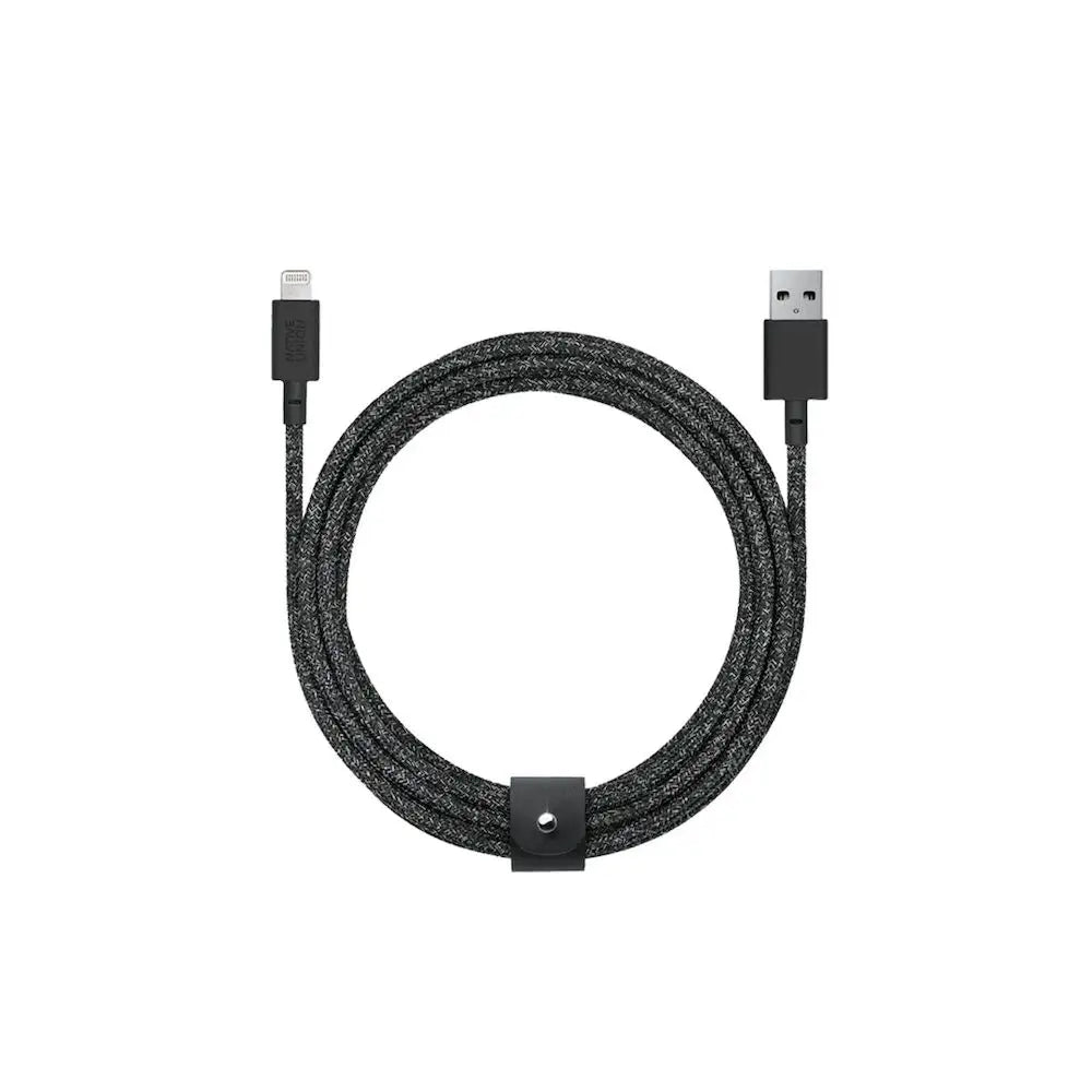 Cable lightning Native Union trenzado con correa 3m - Negro