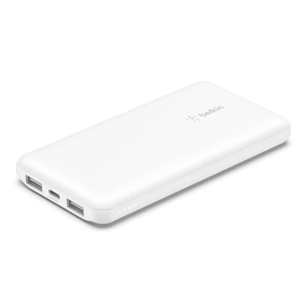 Batería Externa Belkin de 10000 mAh en 15W, USB-C y Dos USB-A - Blanco