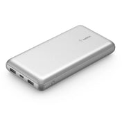 Batería Externa Belkin de 20000 mAh en 15W, USB-C y Dos USB-A - Plata