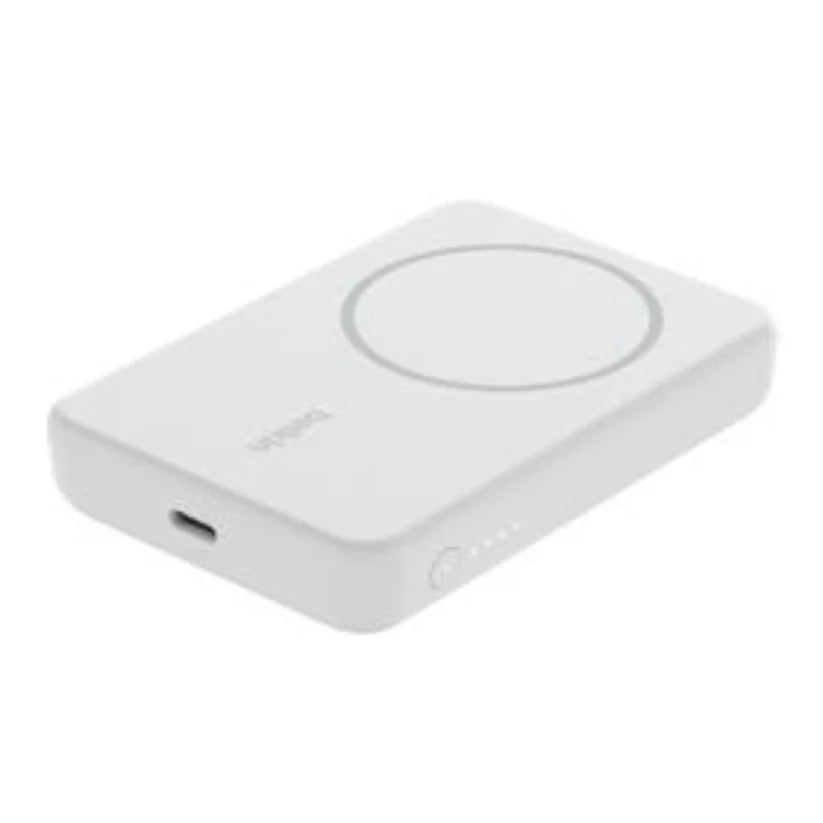 Batería Magnética Inalámbrica Belkin 5000 mAh + Soporte - Blanca