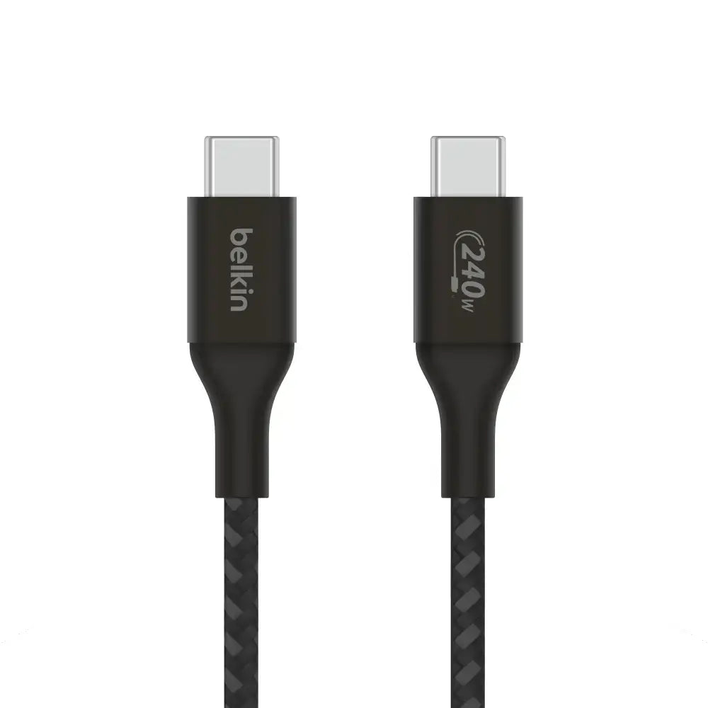 Cable de Carga Trenzado BelkinUSB-Ca USB-C 240Wde 2m - Negro