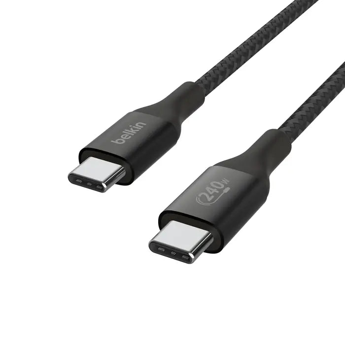 Cable de Carga Trenzado BelkinUSB-Ca USB-C 240Wde 2m - Negro