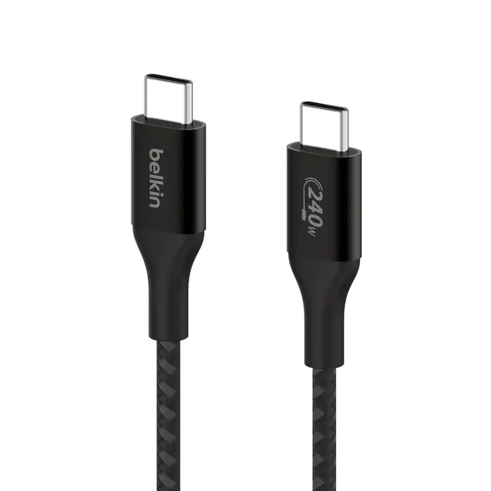 Cable de Carga Trenzado BelkinUSB-Ca USB-C 240Wde 2m - Negro