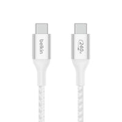 Cable de Carga Trenzado BelkinUSB-Ca USB-C 240Wde 2m - Blanco