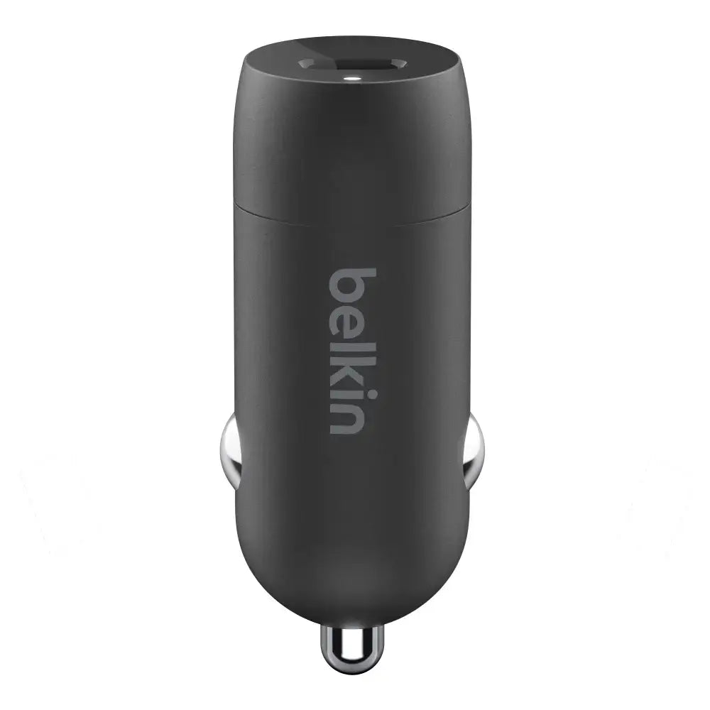 Adaptador de carga para Auto Belkin 30W USB-C + Cable USB-C a USB-C - Negro