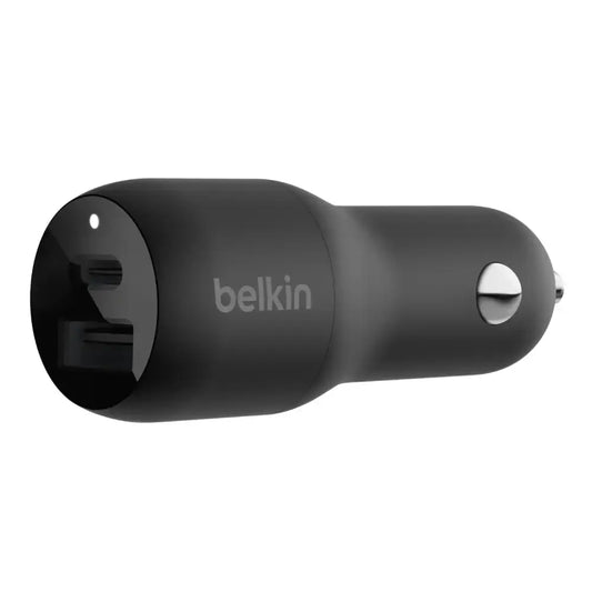 Cargador Carro Belkin USB-C + USB-A 37W - Negro